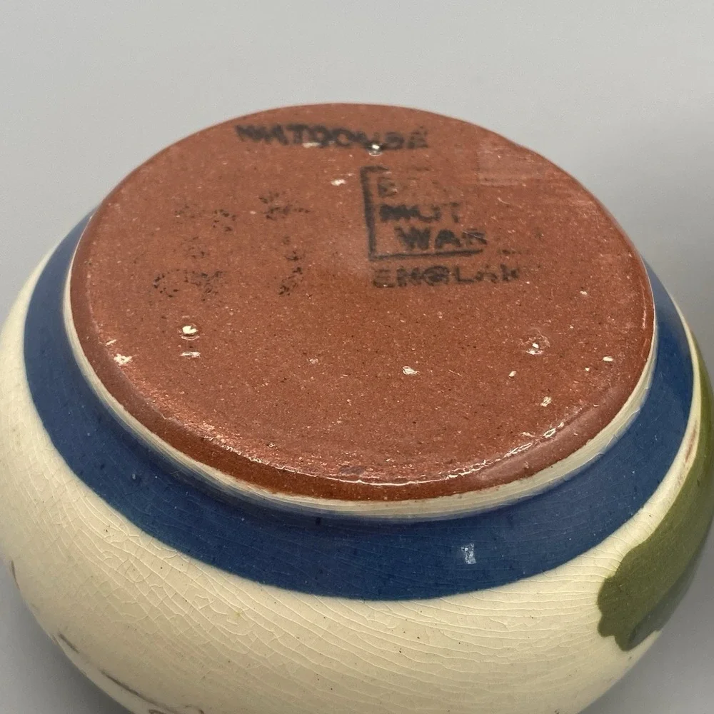 Watcombe Torquay Pottery England Motto Ware Egg Cup Base plus‎ Small Open Bowl